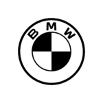 Dunkles, transparentes Logo von der Automarke BMW