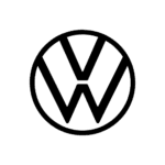 Dunkles, transparentes Logo von der Automarke VW